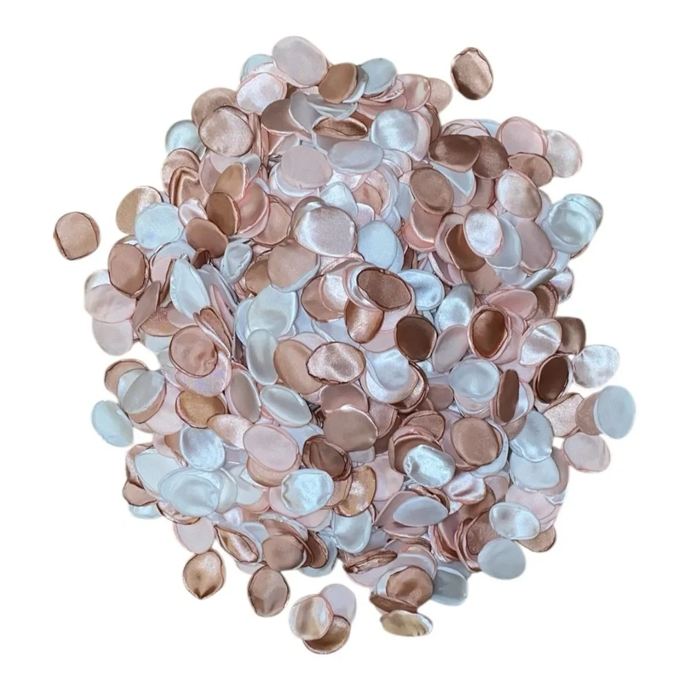 SATIN ROSE PETALS Wedding Accessories 800 CT Total-3 colors Mauve, Pink, White